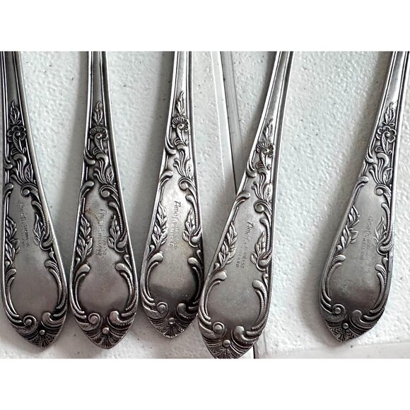 Amefa Holland Stainless Steel AFS1 Scroll Leaf Black Acc Tablespoon 8"Serving - Picture 6 of 10